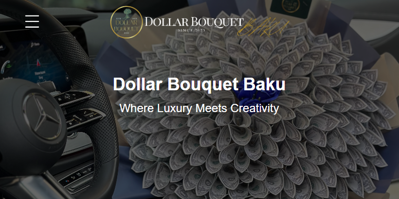 Dollar Bouquet — M2TECH tərəfindən hazırlanmış e-ticarət layihəsi